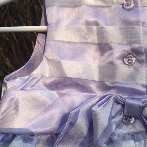 Exquisite, NWOT, Lilac Baby Dress with Rose Buds, & Leaves - Picture 7 of 8